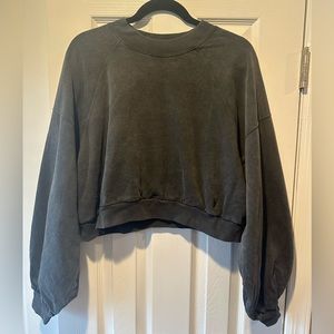 Allsaints Cropped Crewneck Sweatshirt - Size Large - Like New